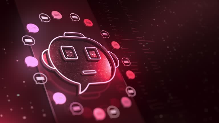 Abstract workflow with glowing nodes; subtle spreadsheet icon among others.